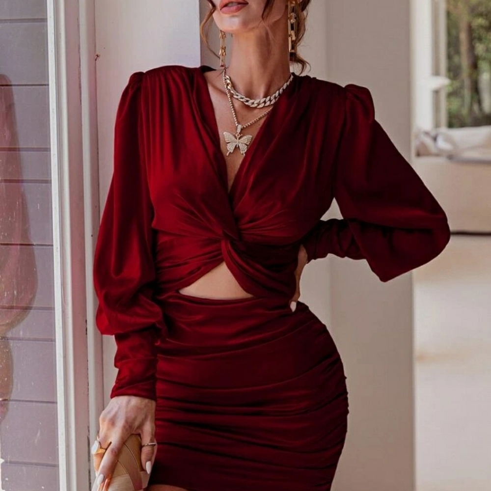 Maroon Dress